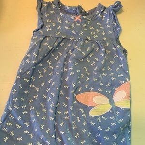 Carters Blue Dragonfly Onesie/Romper sz. 9 month